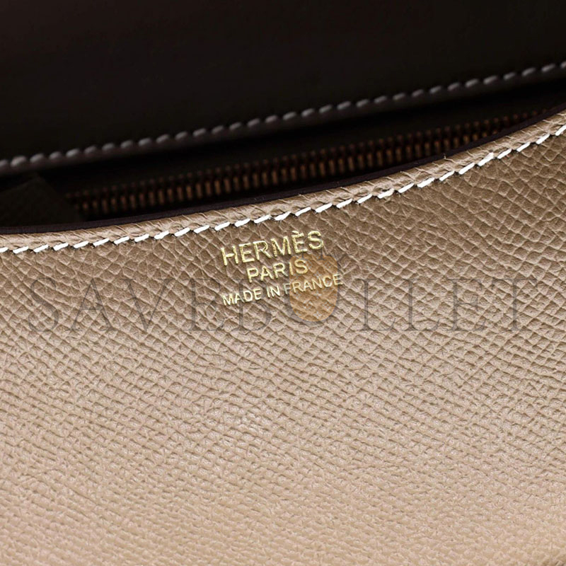 HERMES MASTER 24 CONSTANCE NM BAG EPSOM ETOUPE GOLD HARDWARE (24*17*5cm)